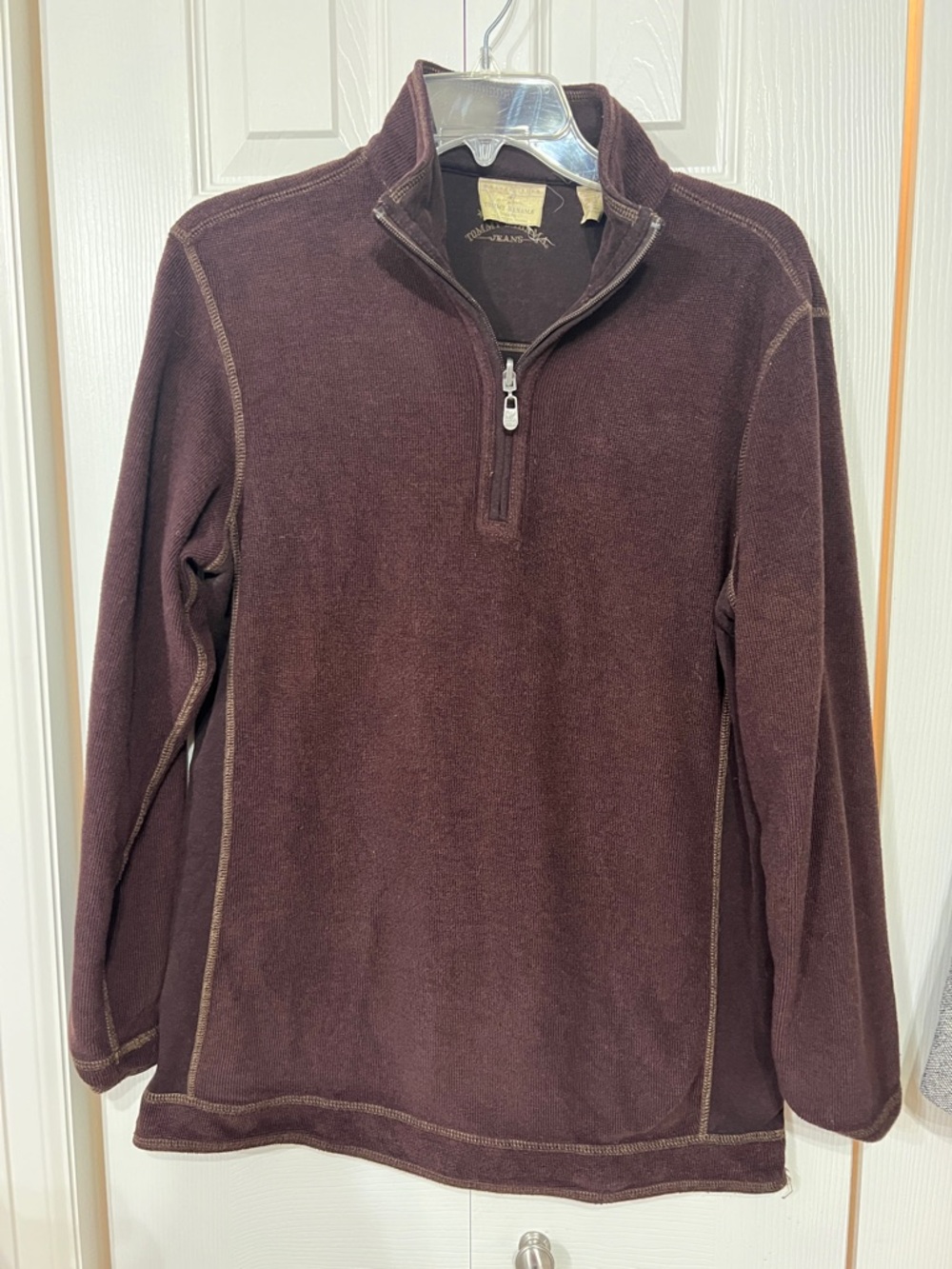 Tommy Bahama Men’s Zip-Up Sweater in Dark Brown